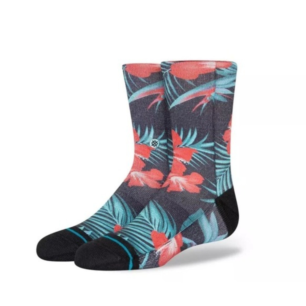 Stance Youth Multicolor Tropical Flower Crew Socks Size Large‎ 3-5.5